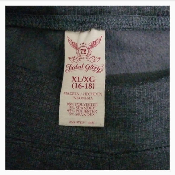 Faded glory women's charcoal gray ribbed leggings - Picture 8 of 8